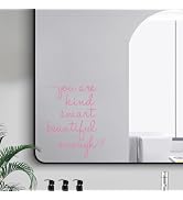 JINGIHE Affirmation Stickers You are Kind Smart Beautiful Enough, Mirror Wall Decor for Bathroom,...