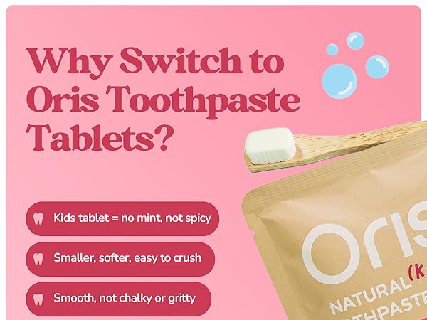 kids toothpaste tablets hydroxyapatite children oris tablets remineralizing