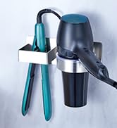 Oukimly Hair Dryer Holder, Hair Tool Organizer, Stainless Steel Blow Dryer Holder Wall Mounted, A...