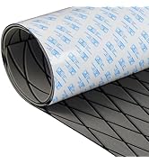 OCEANBROAD Self-Adhesive 96''x25''/16.8'' Diamond Pattern Boat Flooring EVA Foam Marine Boat Deck...