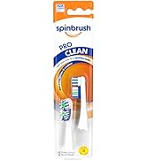 Spinbrush Pro Clean Replacement Heads, Soft Bristles, For Battery Toothbrush, 2-Pack