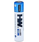 HW USB Rechargeable AAA Batteries, [1.5V, 4-Pack] 1300mWh Lithium Battery with Type C Cable, 1000...