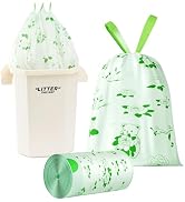 6-8 Gallon Trash Bags Drawstring, Medium Trash Bags 8 Gallon for Office, Kitchen, Bedroom Trash C...