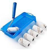 Mister Rui Paint Roller Kit, 8 Pack, 2 Inch Microfiber Paint Roller Covers (3/8