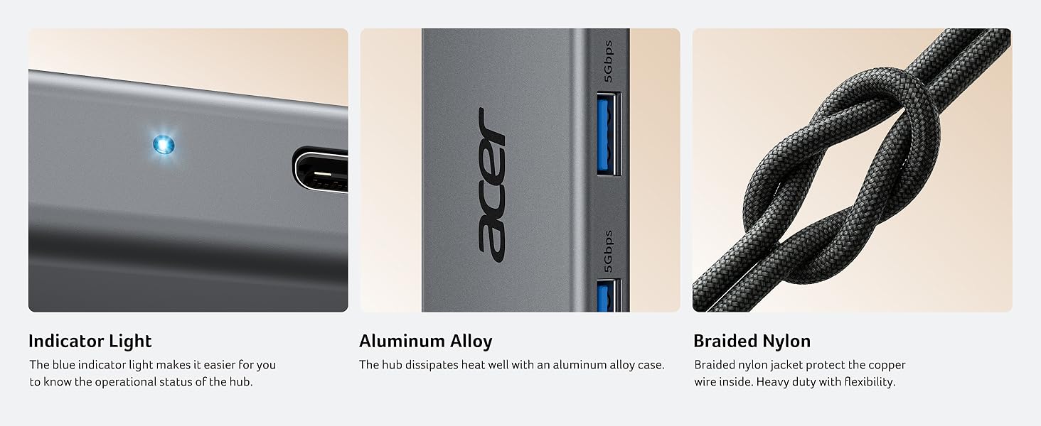 Indicator Light &amp;amp; Aluminum Alloy &amp;amp; Braided Nylon