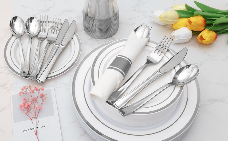 pre rolled silverware set disposable