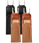 Tomvoc 4PCS Buckleless Belt Hooks, Metal Hook Elastic Belt for Men &amp; Women, Adjustable Magic Tape...