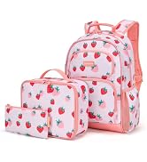 mommore Kids Backpack for Boys Girls 4-8 Kindergarten Elementary School Backpack with Lunch Box -...