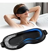 Weighted Eye Mask for Sleeping - Sleep Mask for Women &amp; Men, Blackout 3D Contoured Sleeping Mask ...