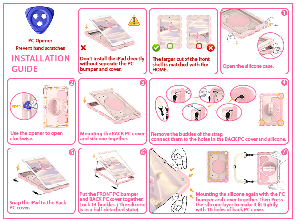 ipad 8th case pink
