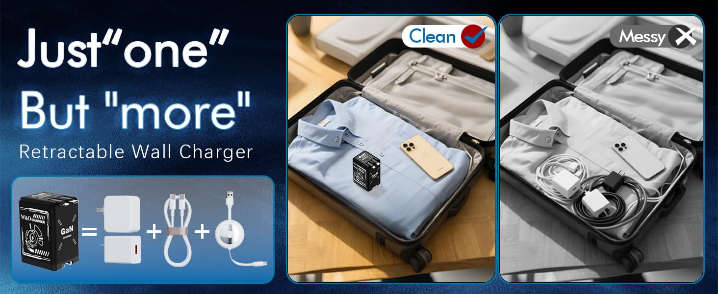 retractable iphone charger wall plug