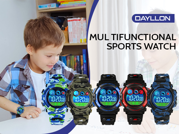 Kids Watch Digital Outdoor Sport Waterproof Boys Watches