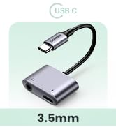 USB C to 3.5mm Audio and Charger Adapter