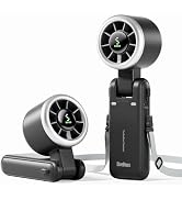 Diveblues Portable Handheld Turbo Fan, 5 Gear Wind, Battery Operated, Up to 12 Working Hours, 3 I...