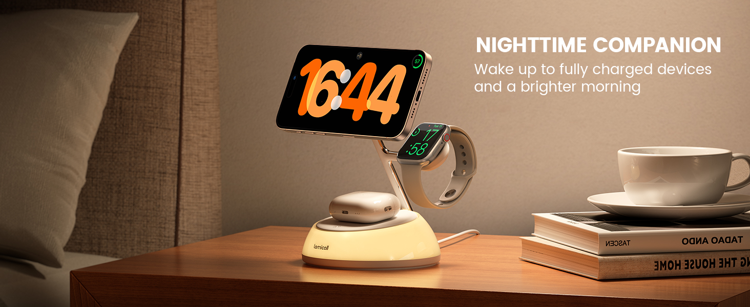 3 in 1 charging station apple travel, 3 in 1 wireless charging station apple, 3 in 1 charger Qi2