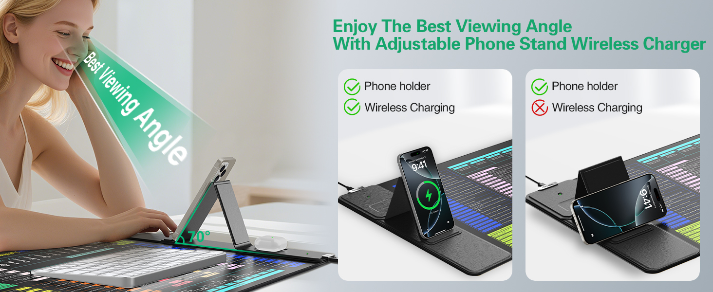 office mouse pad with phone holder