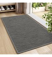 LEKEEPGO Door Mat 24"x36", Door Mat Indoor Entrance, Non Slip Rubber Backing Front Door Mat Washa...