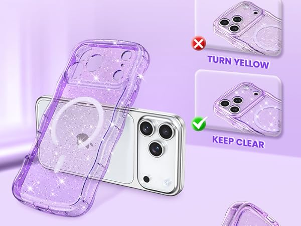 crystal Clear case transparent case magnetic case glitter case Glossy case cute case aesthetic case