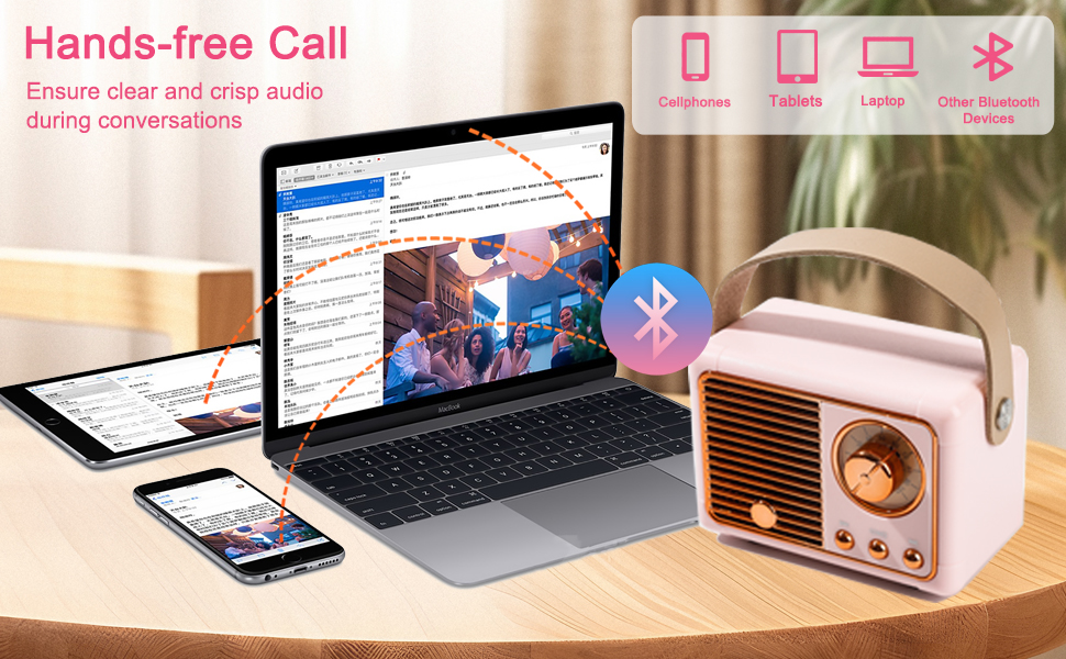 hands-free call retro speaker