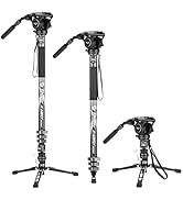 Fotopro Carbon Fiber Monopod Budle with Video Fluid Head