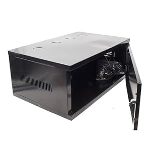 Electriduct 4U Wall Mount Server Network Cabinet with door open