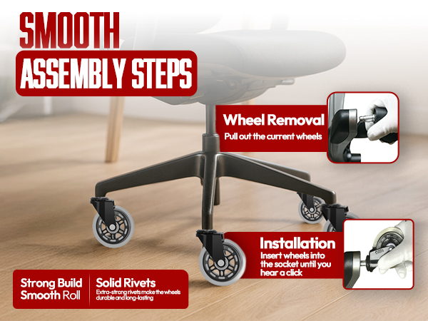 rollerblade wheels for office chairs, desk chair wheels