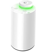 White Waterless Essential Oil Diffuser - Cordless Aroma Diffuser 3 Mist Levels, 4 Timer Settings,...