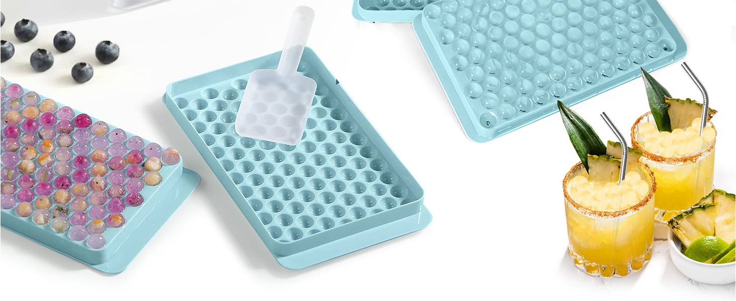 ice tray round mini tiny nugget pebble blue crushed crush
