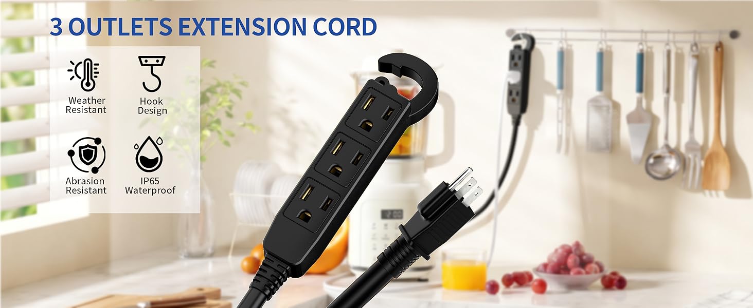 3outlets extension cord