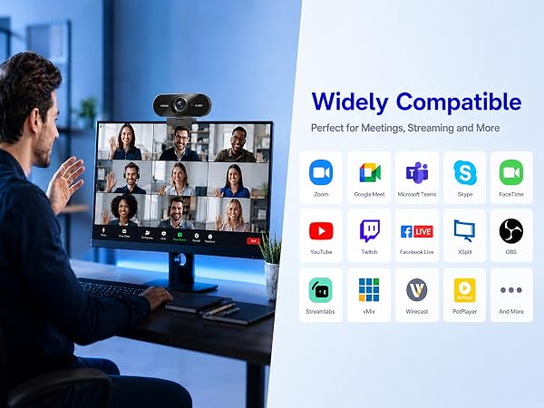 webcam for streaming,wide angle webcam,hd webcam,external camera for laptop,external camera for pc