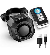 WSDCAM USB Rechargeable Bike Alarm with Remote, 110dB Loud Wireless Anti Theft Vibration Motion S...