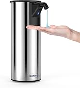 Stainless Steel Automatic Soap Dispenser 4-Level Adjustable, Touchless Electric Battery Operated ...