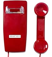 HTMengt No Dial Wall Phone for Elderly Dementia, No Dialpad Wall Telephone for Older,Incoming Cal...