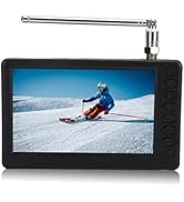 5'' Portable TV,1080P 2 in 1 Mini Digital TV FM Radio Rechargeable Battery Operated TV with Anten...
