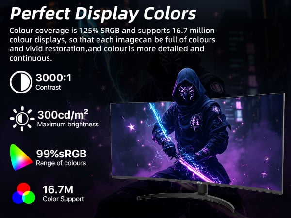 34 Inch 4K 16HZ Curved Gaming Monitor