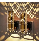 JandCase Night Lights Plug into Wall, Aesthetic Nightlight with Metal Shade, 3000K Warm White 0-1...