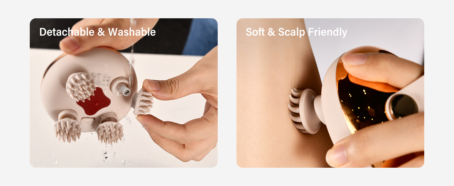 detachable massage head,soft bristles
