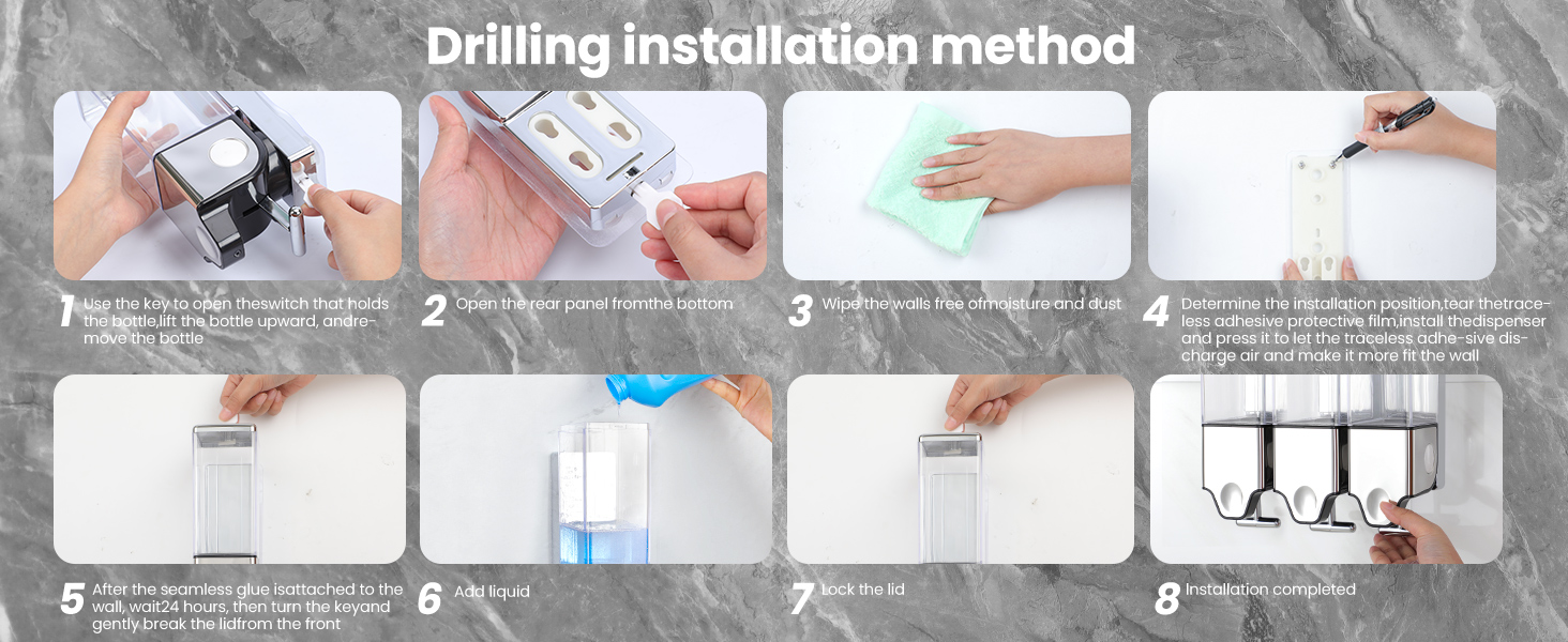 wall mounted dispenser for bathroom