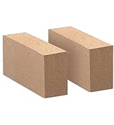 Fire Bricks, Woodstove Firebricks, Size 9? x 4-1/2? x 2-1/2?, 2-Pack, Insulating Fire Bricks, 2.5...