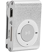 MP3 Portable Music Player Mini MP3 Back-Clip Player Durable with Memory Card and Cable