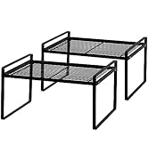 Shantton 2Pack Kitchen Cabinet Shelf Counter Organizer Rack Pantry Storage Bathroom Bedroom Offic...