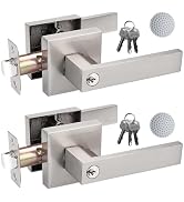 DSJJBLL Door Handle Heavy Duty, Keyed Alike Entry Door Lever, Door Knobs with Lock and Key (Diffe...