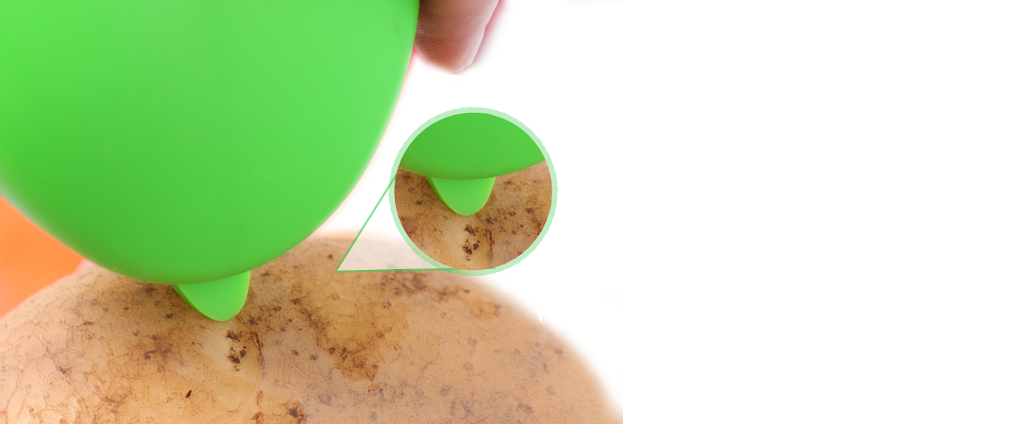 potato brush dots deep clean remove potato eyes wax