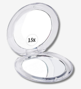 Small Compact 15X Magnifying Mirror for Travel - Handheld, Foldable &amp;amp;amp;amp;amp; Very Lightweight