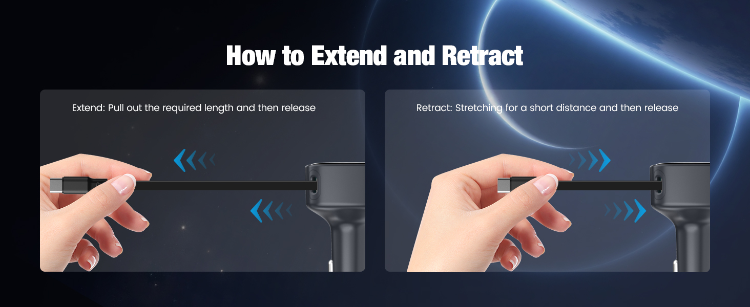 Retractable Car Charger for iPhone 17e, 90W Fast Charging Car Charger USB C