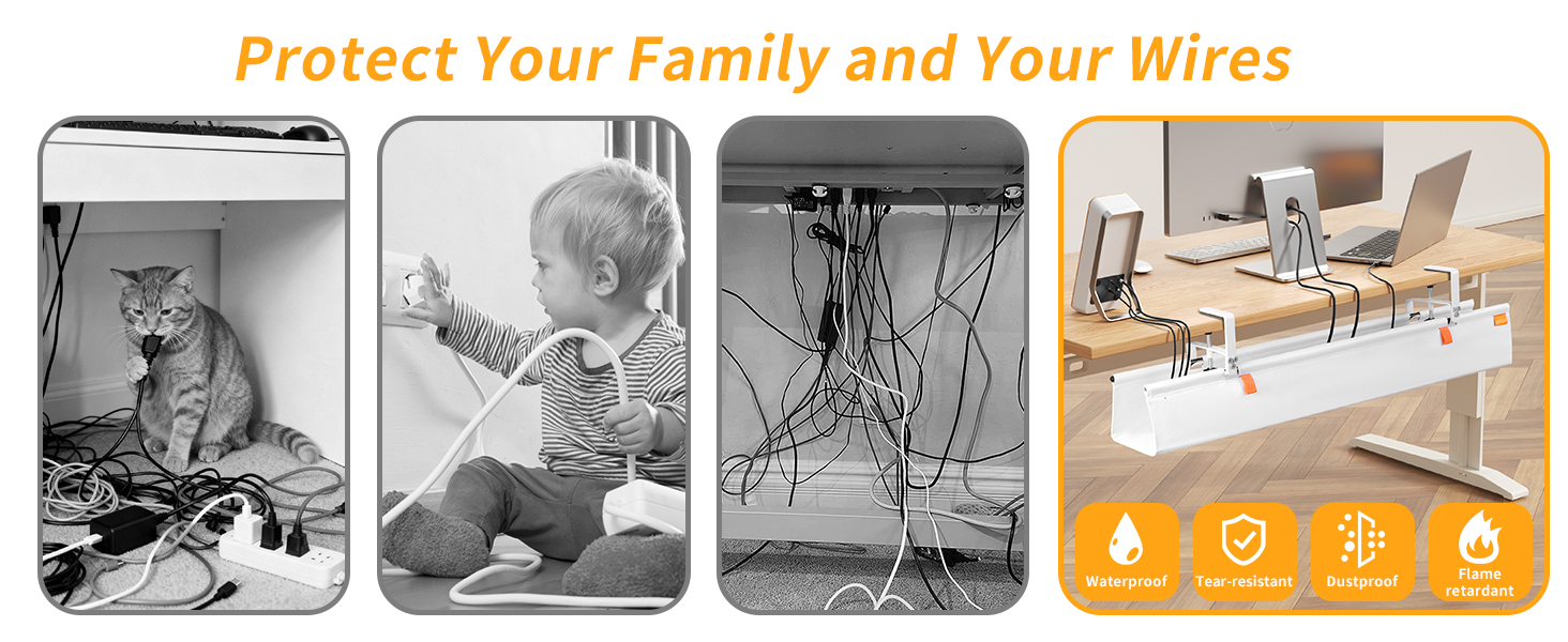 under desk cable management tray