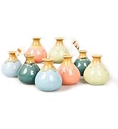 Vases for Centerpieces Colorful Ceramic Vases Set of 8, Elegant Decorative Vases, Mini Vases Set ...