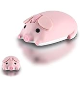 elec Space Cute Pig Design Wireless Mouse Dual Mode Bluetooth & USB Mouse, Silent Operation, Ergo...