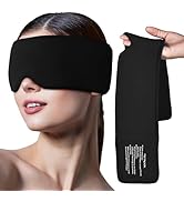 Migraines Puffy Eyes Relief Cooling Eye Mask: Cold Compress Ice Pack for eyes &amp; forehead - Headac...