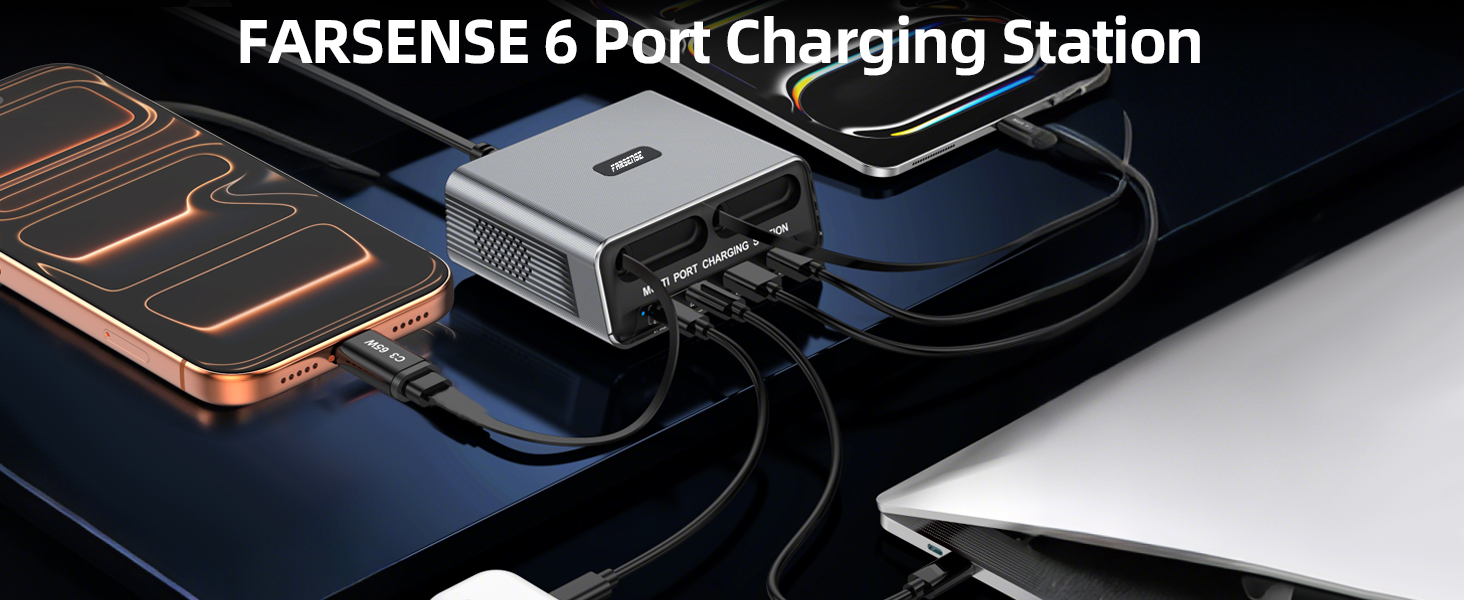 6-In-1 GaN Fast Charging Station